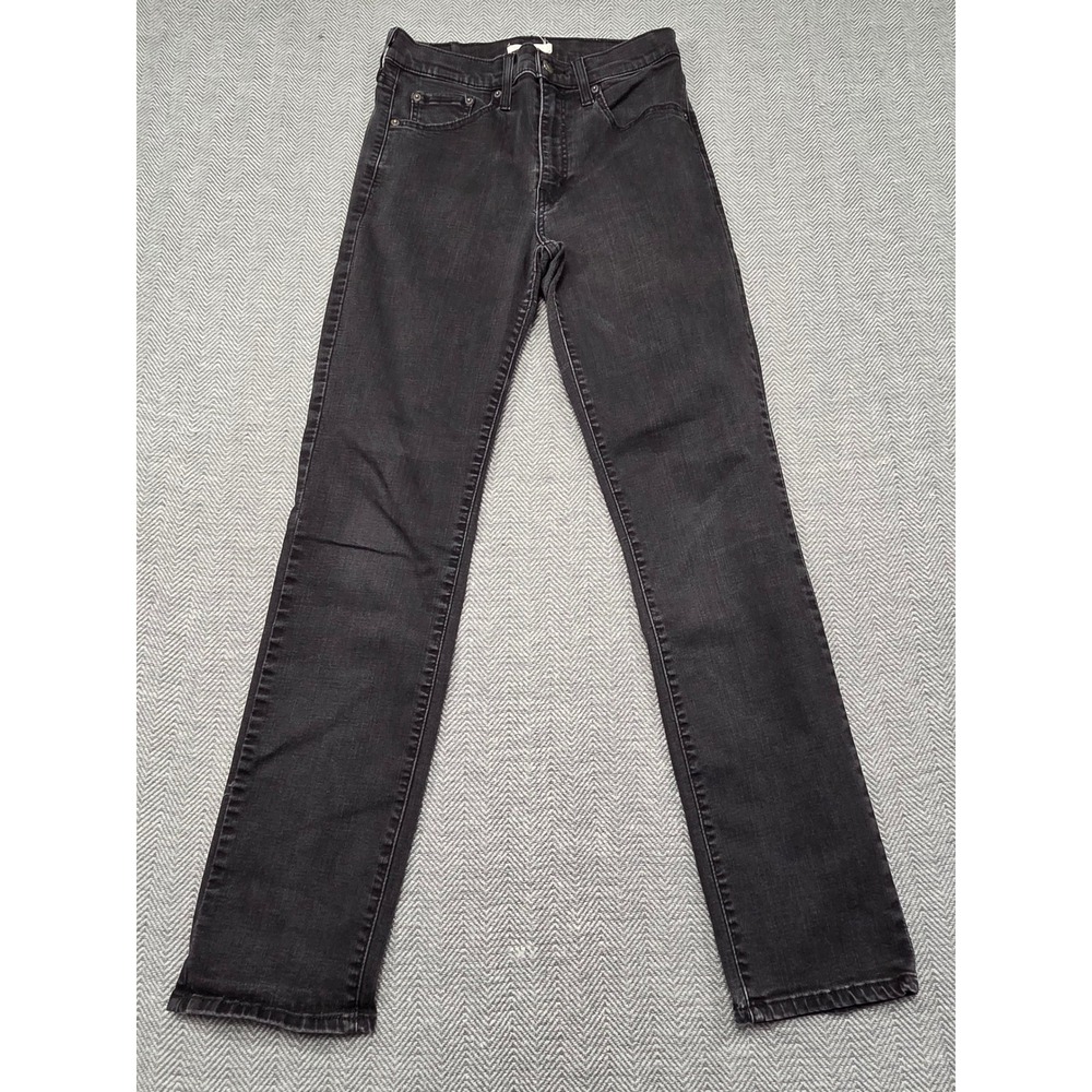 Levis 724 High Rise Straight Jeans Black Denim Womens 30x32 18883-0016